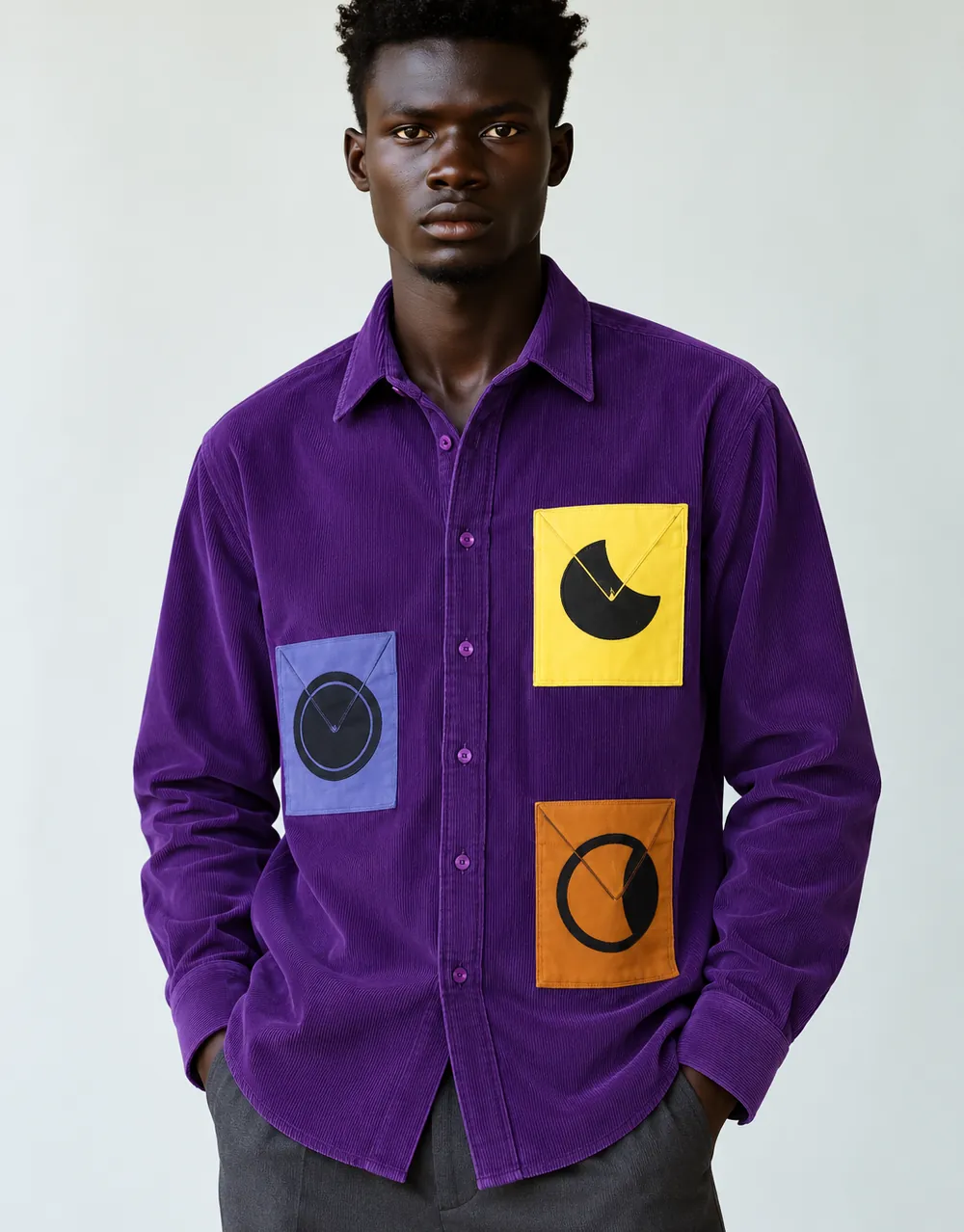 A Moontian in the moon-phase patch shirt