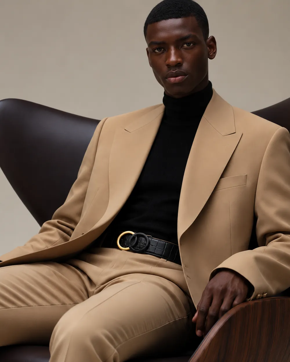 A Moontian at ease in a camel suit