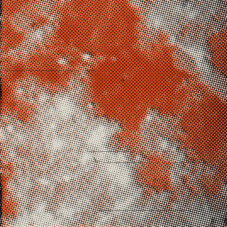 Apollo 11 landing site as a screen print, centred on 0.674° N  23.473° E
