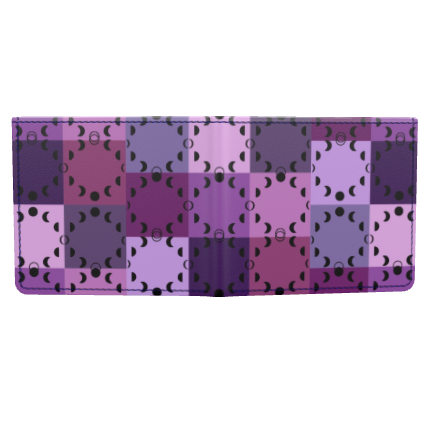 Luxury wallet with lunar checkered pattern